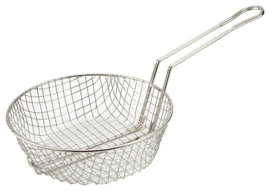 Winco MSB-08 8" Nickel-Plated Course Mesh Culinary Basket