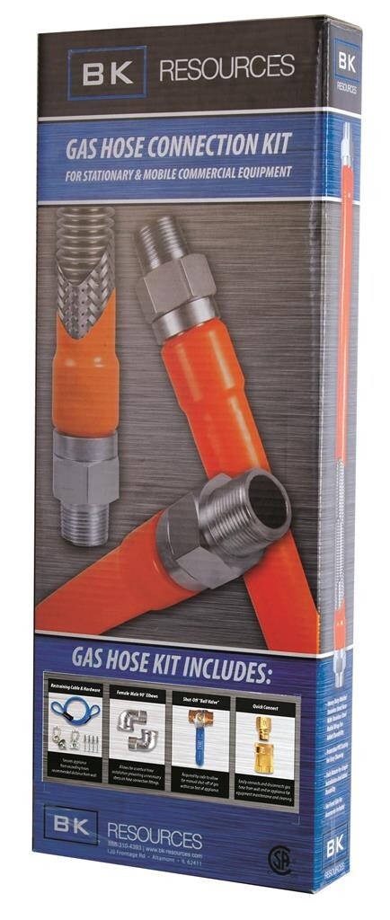 BK Resources CP-7548-SCK3 3/4" X 48" Gas Hose Connector Kit #3 - Qty. 5