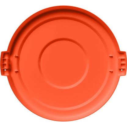 Sparta 84104524 44 Gallon Orange Round Polyethylene Bronco Waste Bin Trash Container Lid