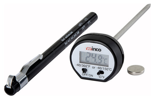 Winco TMT-DG1 4-3/4" Black Digital Probe Thermometer