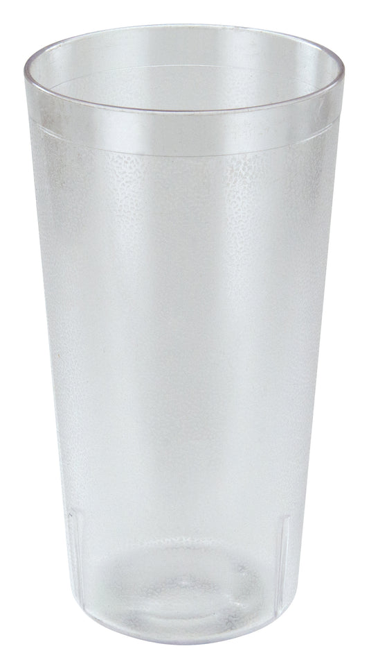 Winco PTP-32C 32 oz. Clear Pebbled Tumblers
