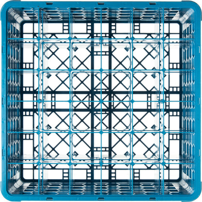 Carlisle RG36-314 Carlisle Blue 36-Compartment Polypropylene OptiClean Divided Glass Rack with 3 Extenders 8.72"