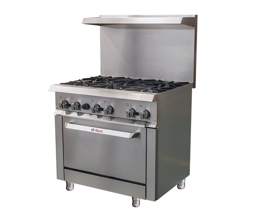 Ikon IR-6-36 36" Six Burner Gas Range with Oven