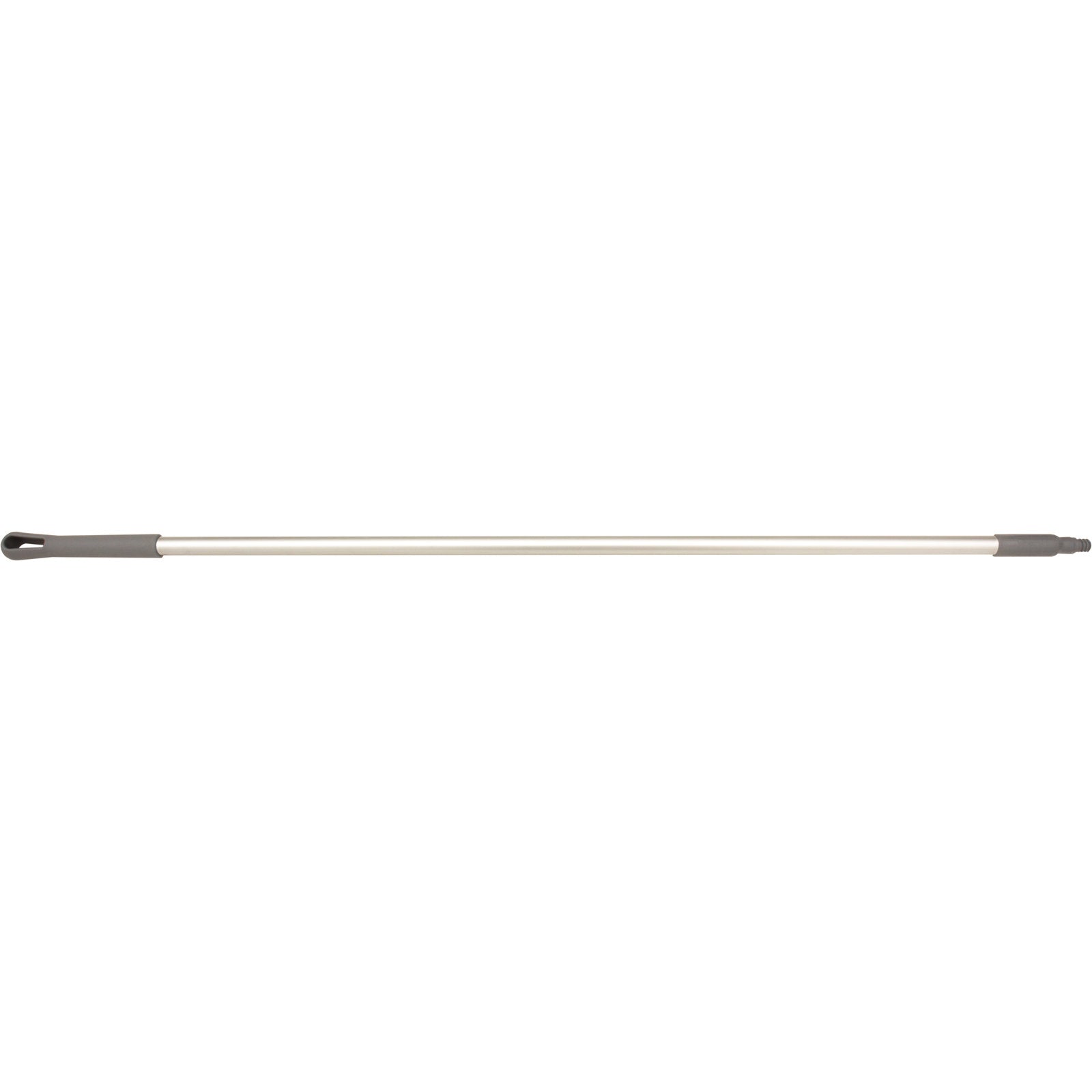 Carlisle 40226EC23 60" Gray Natural Aluminum Handle with Color-Coded Tip and Hang Up Cap