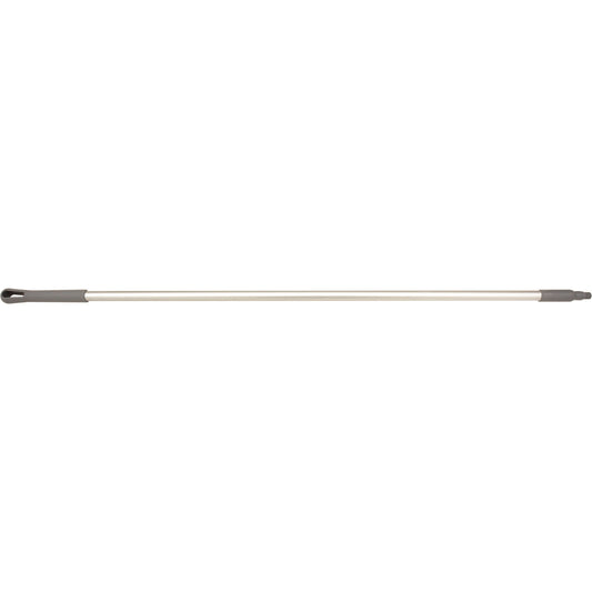 Carlisle 40226EC23 60" Gray Natural Aluminum Handle with Color-Coded Tip and Hang Up Cap