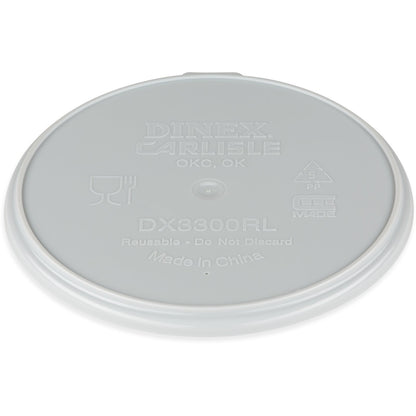 Carlisle DX3300RL 5.25" Dark Gray Polypropylene Turnbury Reusable Lid for Turnbury Soup Bowl (250/cs)