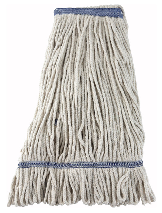 Winco MOP-24W 24oz. White Yarn Mop Head, Looped End
