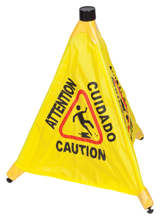 Winco CSF-4 Caution Sign, Pop-up Safety Cone
