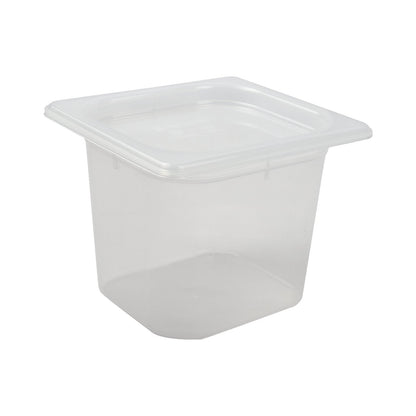 San Jamar MP16 1/6 Size Translucent Polypropylene Mod Pan Food Pan with Lid
