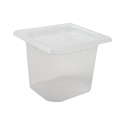 San Jamar MP16 1/6 Size Translucent Polypropylene Mod Pan Food Pan with Lid