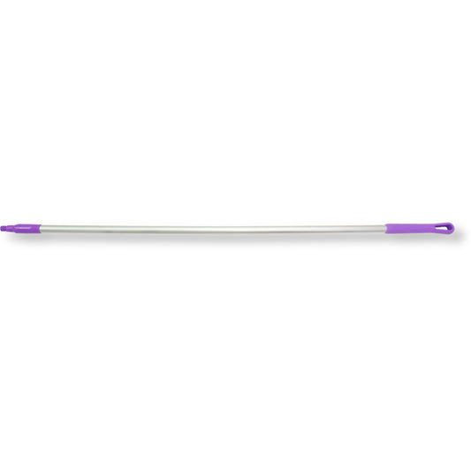 Carlisle 40226EC68 60" Purple Natural Aluminum Handle with Color-Coded Tip and Hang Up Cap