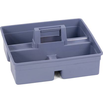 Carlisle JC1945CB23 Gray 3-Compartment Polypropylene Tool Caddy for Janitorial Cart