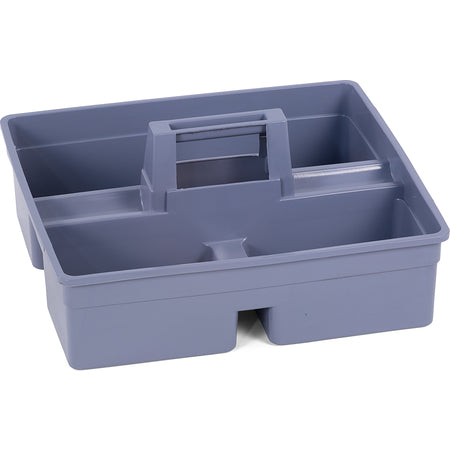 Carlisle JC1945CB23 Gray 3-Compartment Polypropylene Tool Caddy for Janitorial Cart