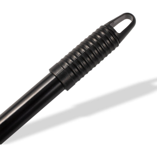 Carlisle 362027503 60" Black Flo-Pac Heavy-Duty Powder Coated Metal Handle with Metal Tip