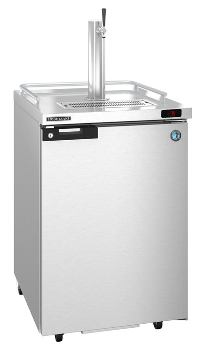Hoshizaki DD24-S One Section Stainless Steel Back Bar Direct Draw, Solid Door Refrigerator