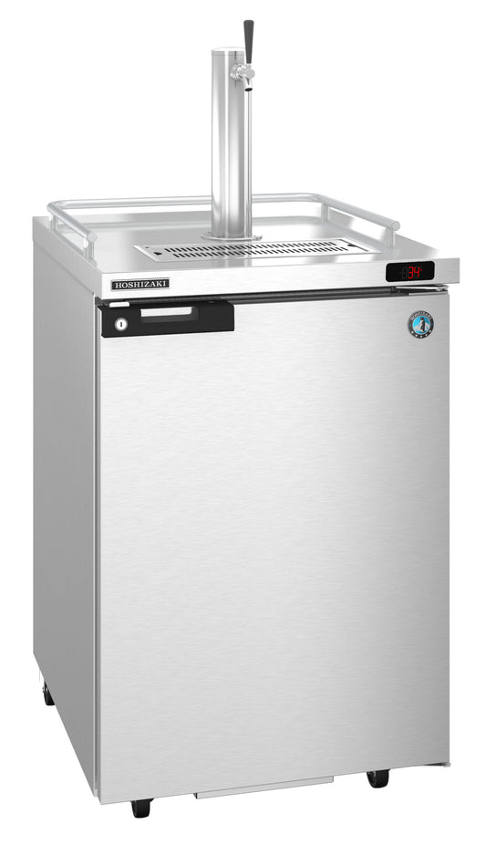 Hoshizaki DD24-S One Section Stainless Steel Back Bar Direct Draw, Solid Door Refrigerator