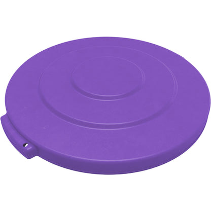 Sparta 84101189 10 Gallon Purple Round Polyethylene Bronco Waste Bin Trash Container Lid