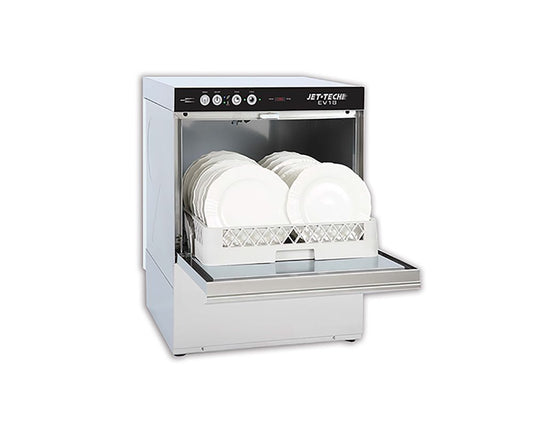 Jet-Tech EV18 High Temperature Undercounter 60 Racks/Hour Dishwasher