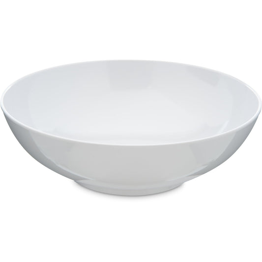 Carlisle 4381302 40 oz White Epicure Melamine Chef Salad Serving Bowl