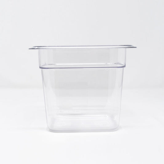 Omcan 80048 1/6-size Clear Polycarbonate Food Pan with 5 14/16" Deep