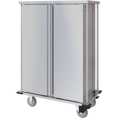 Dinex DXPTQC1T2D20 1 Tray Per Slide 20 Trays Double Door Stainless Steel Totally Quiet Compact Meal Delivery Cart
