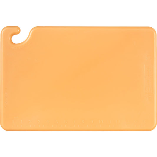 San Jamar CB121834BR 12" x 18" x 0.75" Brown Cut-N-Carry Cutting Board