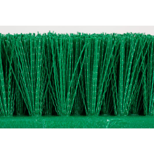 Carlisle 40422EC09 12" Green Color Coded Mult-Level Floor Scrub Brush with End Bristles