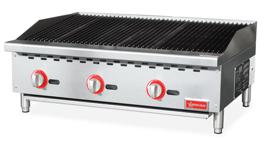 Omcan 47378 36" 3 Burners Radiant Gas Charbroiler