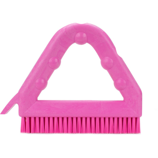 Carlisle 41323EC26 9" Pink Spart Color Coded Tile and Grout Brush