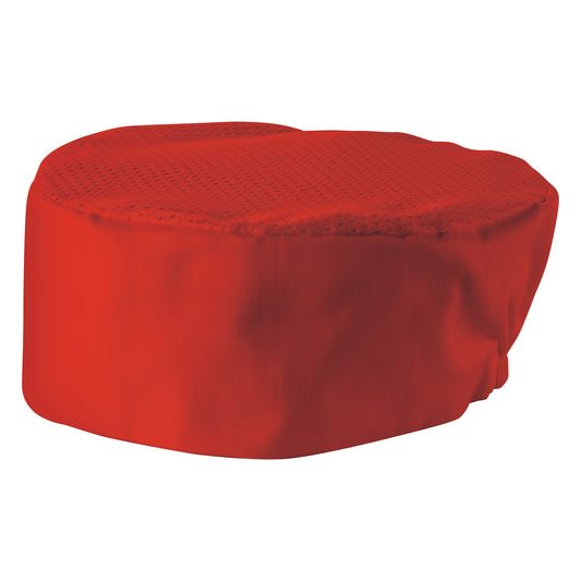 Winco CHPB-3RX Extra Large Red Ventilated Pillbox Hat
