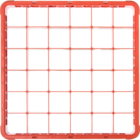 Carlisle RE36C24 Orange 36-Compartment Polypropylene OptiClean Divided Glass Rack Extender 1.78"