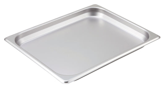 Winco SPH1 Half-size Stainless Steel Straight-sided Steam Pan, 1-1/4" Deep