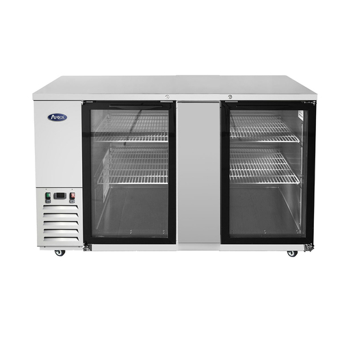 Atosa MBB69GGR 69" Double Glass Door Back Bar Cooler