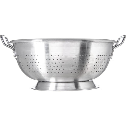 Carlisle 60277 16 Qt Silver Aluminum Signature Select Dura-Ware Heavy Weight Colander
