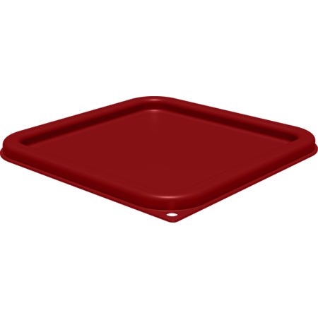 Carlisle 1197105 6 - 8 Qt Red Square Proprietary Blend Food Storage Container Lid