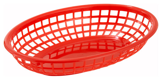 Winco PFB-10R 9-1/2" x 5" x 2" Red Fast Food Baskets
