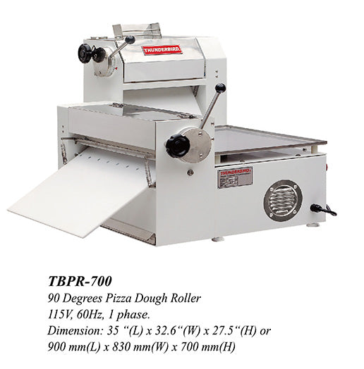 Thunderbird TBPR-700 90 Degree Pizza Dough Rollers