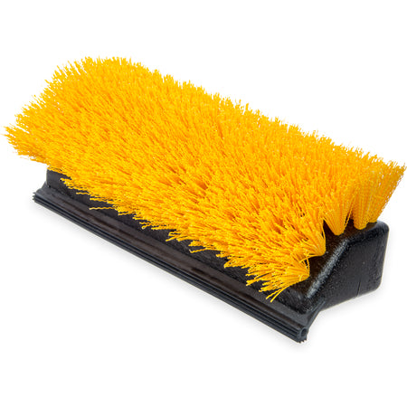 Carlisle 4042100 10" Black Polypropylene Hi-Lo Floor Scrub Brush with Squeegee - Flo-Pac