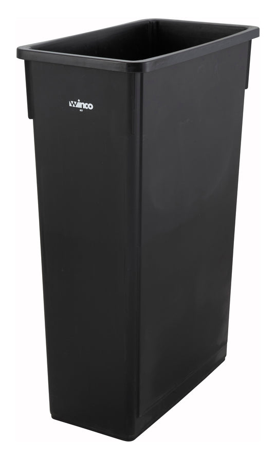 Winco PTC-23K 23 Gallon Black Slender Trash Can