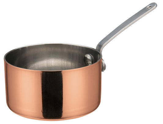 Winco DCWA-203C 3-1/8" Copper-Plated Mini Sauce Pan