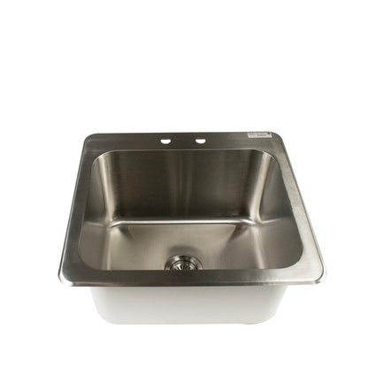 BK Resources DDI-20161224 One Compartment Stainless Steel Drop-In Sink 16L x 10W x 12D Bowls