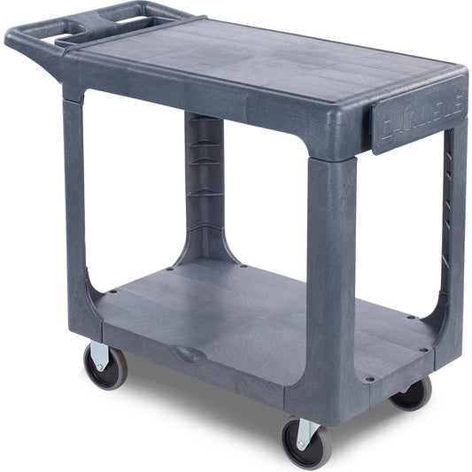 Carlisle UC194023 40" x 19" Gray 2 Shelf Polypropylene Utility Cart