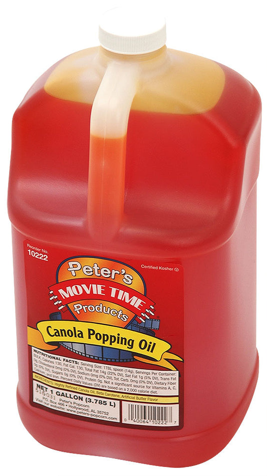 Winco 40012 Benchmark Popcorn Canola Oil - Gallon
