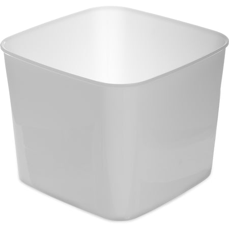 Carlisle 155602 6 Qt White Polyethylene StorPlus Space Saver Food Storage Container