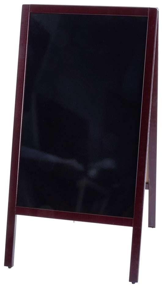Winco MBAF-3 39-1/2" x 20-14" Mahogany Marker Board, A-Frame