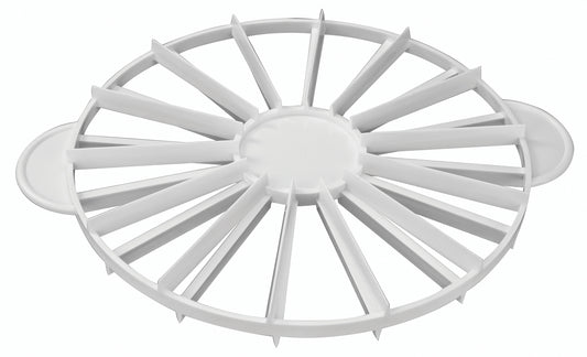 Winco PCM-1416 White Double-sided Cake Marker (14 & 16 Slices)