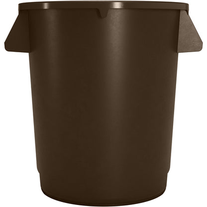 Sparta 84101001 10 Gallon Brown Round Polyethylene Bronco Waste Bin Trash Container