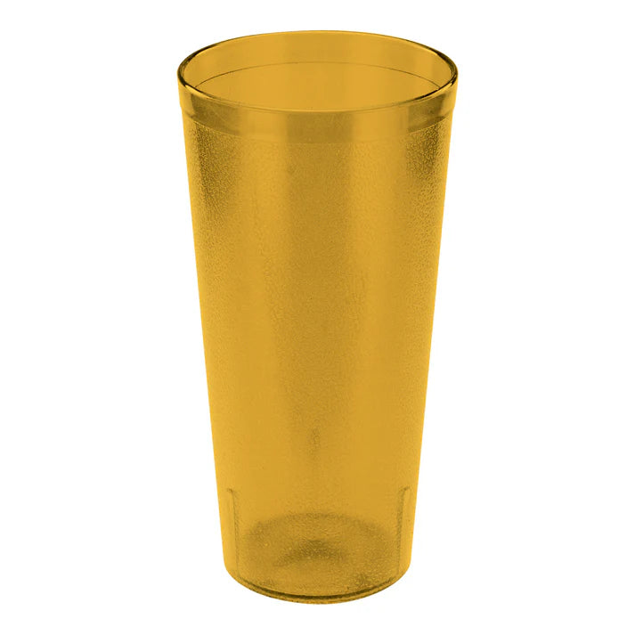 Winco PTP-20A 20 oz. Amber Pebbled Tumblers
