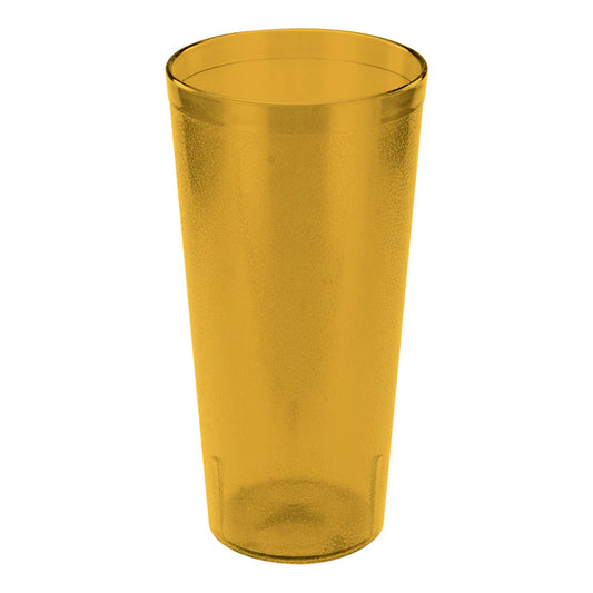 Winco PTP-20A 20 oz. Amber Pebbled Tumblers