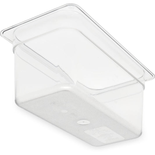 Carlisle 3066207 Clear Polycarbonate StorPlus Food Pan, 6" Deep